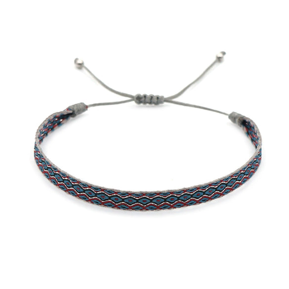 Bracelet Cord Handwoven With Letters Numbers Text Pattern For Women