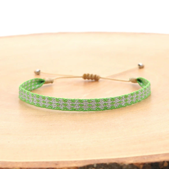 Bracelet Cord Handwoven With Letters Numbers Text Pattern For Women