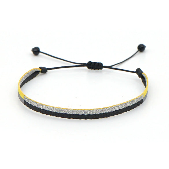 Bracelet Cord Handwoven With Letters Numbers Text Pattern For Women