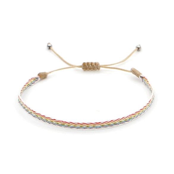 Bracelet Cord Handwoven With Letters Numbers Text Pattern For Women