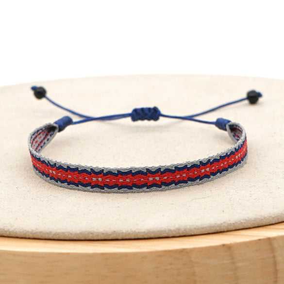 Bracelet Cord Handwoven With Letters Numbers Text Pattern For Women