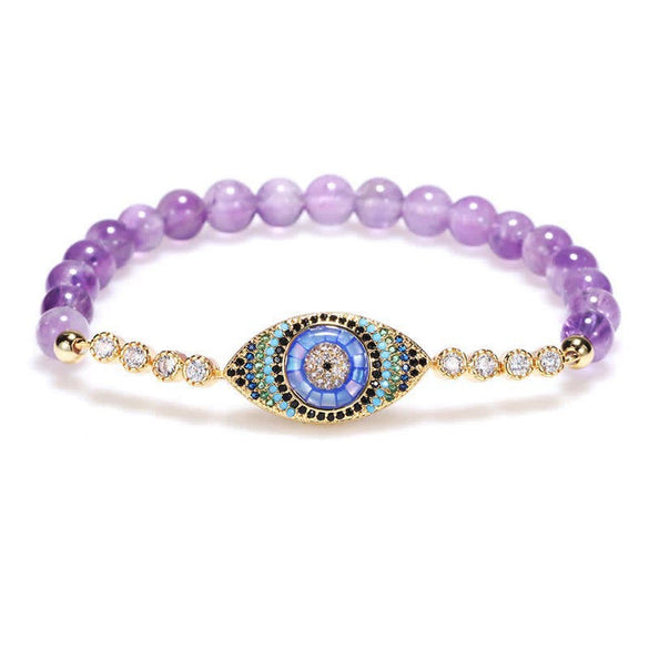 Bracelet Crystal Copper Geometric Devil's Eye Cartoon Electroplating Women's Unisex