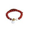 Bracelet Crystal Red Agate White Jade Amethyst Fresh Water Pearl Handmade