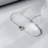 Bracelet Cultivated Emerald 925 Silver Geometric Retro Light Luxury Simple