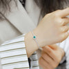 Bracelet Cultivated Emerald 925 Silver Geometric Retro Light Luxury Simple