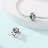 Bracelet Diy Accessories Copper Plated 925 Silver Green Horseshoe Four Leaf Clover Hanging Beads Dripping Oil