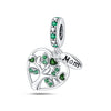 Bracelet Diy Accessories Copper Plated 925 Silver Green Horseshoe Four Leaf Clover Hanging Beads Dripping Oil