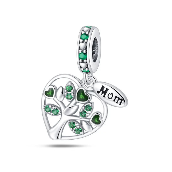 Bracelet Diy Accessories Copper Plated 925 Silver Green Horseshoe Four Leaf Clover Hanging Beads Dripping Oil
