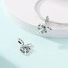 Bracelet Diy Accessories Copper Plated 925 Silver Green Horseshoe Four Leaf Clover Hanging Beads Dripping Oil