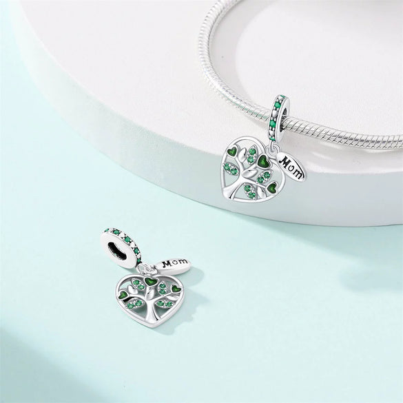 Bracelet Diy Accessories Copper Plated 925 Silver Green Horseshoe Four Leaf Clover Hanging Beads Dripping Oil