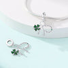 Bracelet Diy Accessories Copper Plated 925 Silver Green Horseshoe Four Leaf Clover Hanging Beads Dripping Oil
