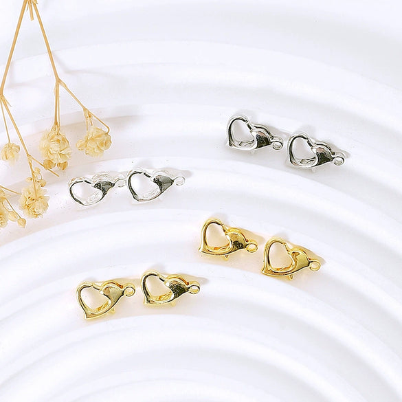 Bracelet Extension Chain Lobster Clasp Heartshaped Metal 14K Goldcovered 18K Real Gold Electroplated Diy Accessories