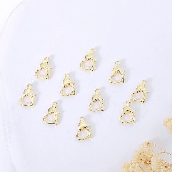 Bracelet Extension Chain Lobster Clasp Heartshaped Metal 14K Goldcovered 18K Real Gold Electroplated Diy Accessories