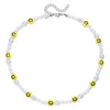 Bracelet Faux Pearls Polymer Clay Stainless Steel Geometric Handmade
