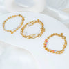 Bracelet Freshwater Pearl Stainless Steel Geometric Electroplating Jewelry For Women