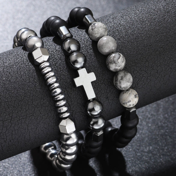 Bracelet Gems Retro Geometric Weaving Style