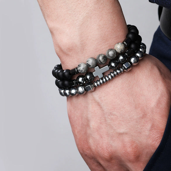 Bracelet Gems Retro Geometric Weaving Style