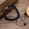 Bracelet Glass Beads Frosted Glass Ball Cord Handwoven Drawstring Adjustable For Men And Women