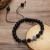 Bracelet Glass Beads Frosted Glass Ball Cord Handwoven Drawstring Adjustable For Men And Women
