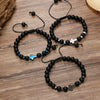 Bracelet Glass Beads Frosted Glass Ball Cord Handwoven Drawstring Adjustable For Men And Women