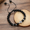 Bracelet Glass Beads Frosted Glass Ball Cord Handwoven Drawstring Adjustable For Men And Women