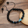 Bracelet Glass Beads Frosted Glass Ball Cord Handwoven Drawstring Adjustable For Men And Women
