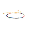 Bracelet Glass Glaze Geometric Handwoven Miyuki Rice Beads For Girls