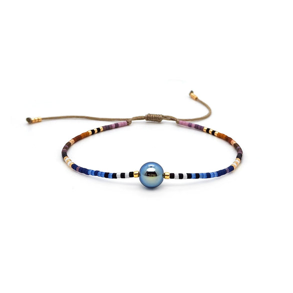 Bracelet Glass Glaze Geometric Handwoven Retro Gradient Style