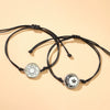 Bracelet Glass Glaze Handwoven Unisex Sun And Moon Luminous Couple Style