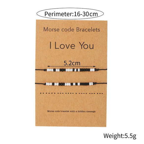 Bracelet Glass Glazed Geometric Handmade Unisex Beaded Rope