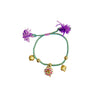 Bracelet Handwoven Cotton Thread Copper Plastic Electroplated Flower Pattern