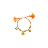 Bracelet Handwoven Cotton Thread Copper Plastic Electroplated Flower Pattern