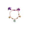 Bracelet Handwoven Cotton Thread Copper Plastic Electroplated Flower Pattern