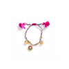 Bracelet Handwoven Cotton Thread Copper Plastic Electroplated Flower Pattern
