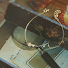 Bracelet Heartshaped S925 Sterling Silver Plated 14K Gold French Women's Diamond Flower Style