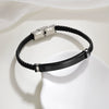Bracelet Imitation Leather Twist Braided Electroplated Women's Couple