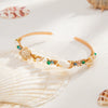 Bracelet Imitation Pearl Crystal Beaded Animal Style Electroplated Conch Sea Star Turtle