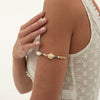 Bracelet Imitation Pearl Crystal Beaded Animal Style Electroplated Conch Sea Star Turtle