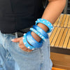Bracelet Imitation Pearl Resin Geometric Handmade Exaggerated Sweet Cool Ins Style