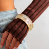 Bracelet Imitation Pearl Resin Geometric Handmade Exaggerated Sweet Cool Ins Style