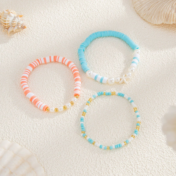 Bracelet Imitation Pearl Rice Beads Star Geometric Handmade Animal Simple Style
