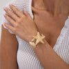 Bracelet Iron Metal Starfish Conch Pockmarked Surface Shell Electroplating Stacking Animal Style Women's