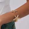 Bracelet Iron Metal Starfish Conch Pockmarked Surface Shell Electroplating Stacking Animal Style Women's