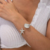 Bracelet Iron Metal Starfish Conch Pockmarked Surface Shell Electroplating Stacking Animal Style Women's