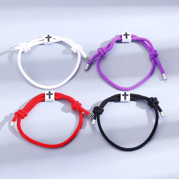 Bracelet Jewelry Alloy Block Cross Electroplating Mixed Material Unisex