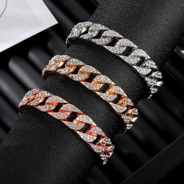 Bracelet Jewelry Alloy Geometric Diamond Retro Trendy Exaggerated Personality Unisex