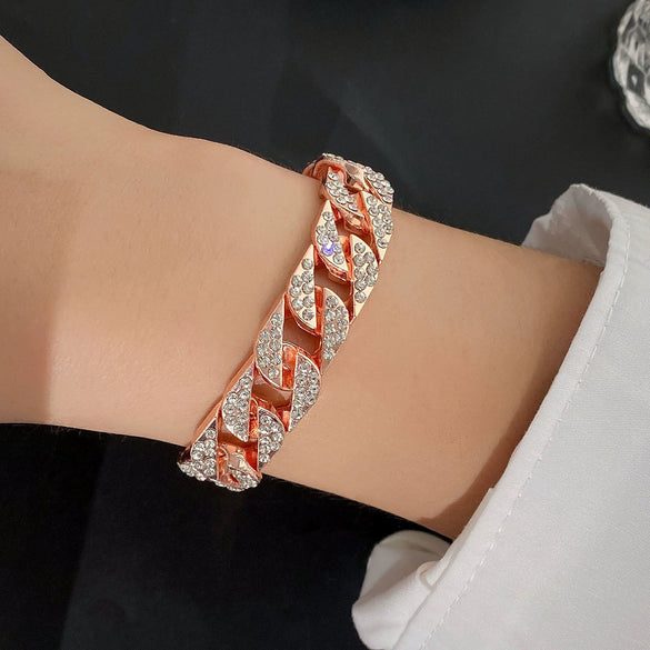 Bracelet Jewelry Alloy Geometric Diamond Retro Trendy Exaggerated Personality Unisex