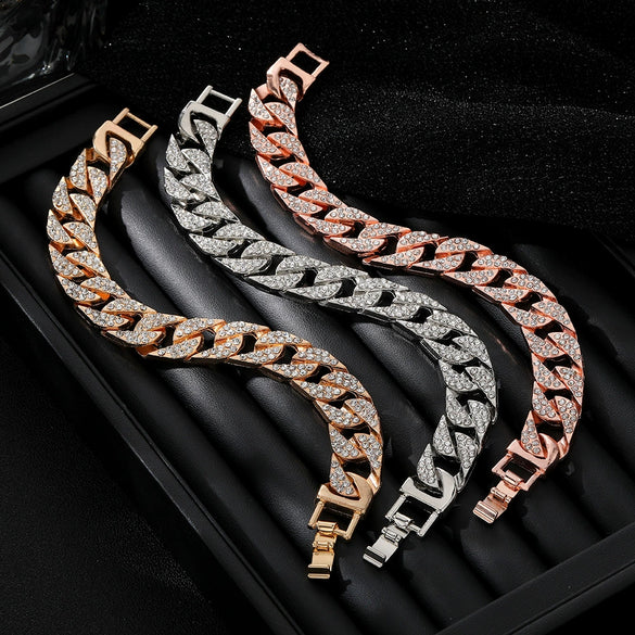 Bracelet Jewelry Alloy Geometric Diamond Retro Trendy Exaggerated Personality Unisex