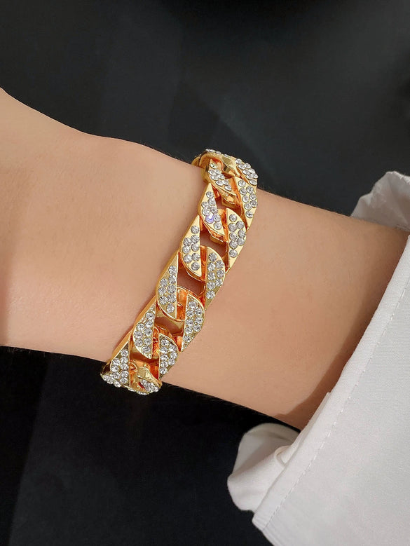 Bracelet Jewelry Alloy Geometric Diamond Retro Trendy Exaggerated Personality Unisex