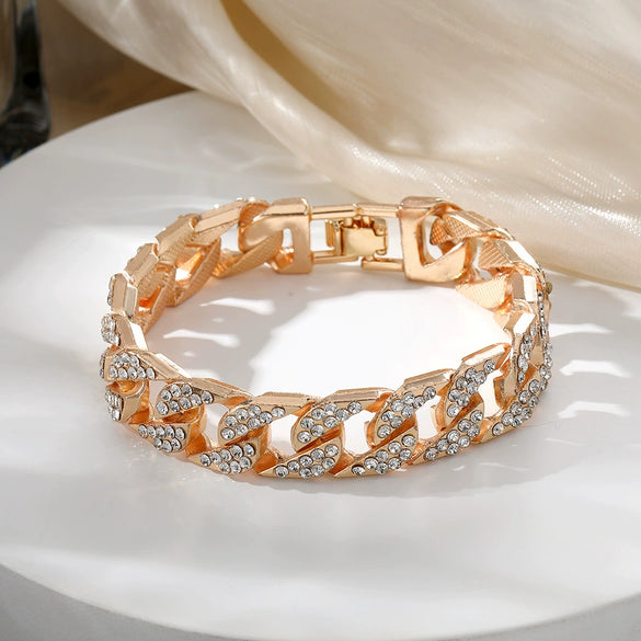 Bracelet Jewelry Alloy Geometric Diamond Retro Trendy Exaggerated Personality Unisex
